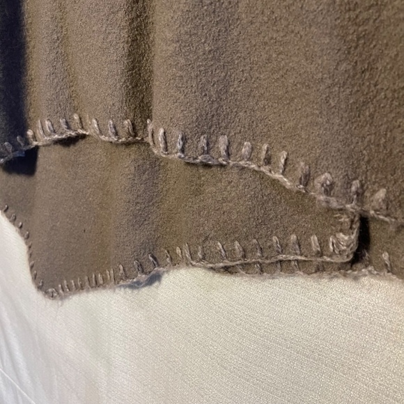 Asymmetrical Boiled-Wool Coat - Picture 10 of 14